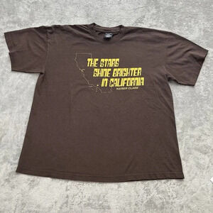Keiser Clark Shirt XL Brown The Stars Shine Brighter In California Tee USA